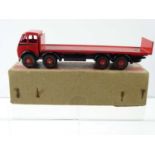 A DINKY Supertoys 503 Foden Flat Truck with Tailboard, 1st type cab, red with black chassis- G in