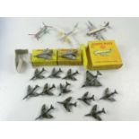 A group of boxed & unboxed DINKY aircraft including 2 x boxed 737 P.IB Lightning Fighters, N 706