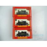 A group of HORNBY OO gauge Terrier A1X class steam tank locomotives in Southern green livery - VG in