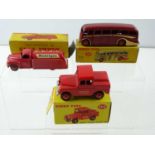 A group of three DINKY Toys, 255 Mersey Tunnel Police Van, 440 Mobilgas Tanker & 281 maroon &