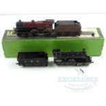 A pair of kitbuilt OO gauge LMS 4-4-0 steam locomotives for spares or repair - F/G in G box where