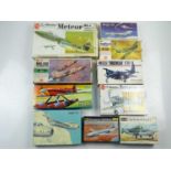 A group of mixed scale unbuilt plastic mostly military aircraft kits by AMT, MONOGRAM and others,