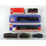 A group of JOUEF HO gauge French outline steam locomotives together with a spare tender - G/VG in
