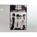A group of 4 music posters comprising THE WHO 'I CAN'T EXPLAIN' poster; THE ROLLING STONES 'EXHILE