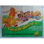 CARRY ON BEHIND (1975) - A UK Quad film poster - minor tearing and staining, please refer to
