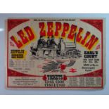 LED ZEPPELIN - An original first release 1975 Earls Court concert poster from the merchandise