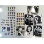 STAR TREK - A collection of circa x 30 badges - together with 6 black and white film stills, as well