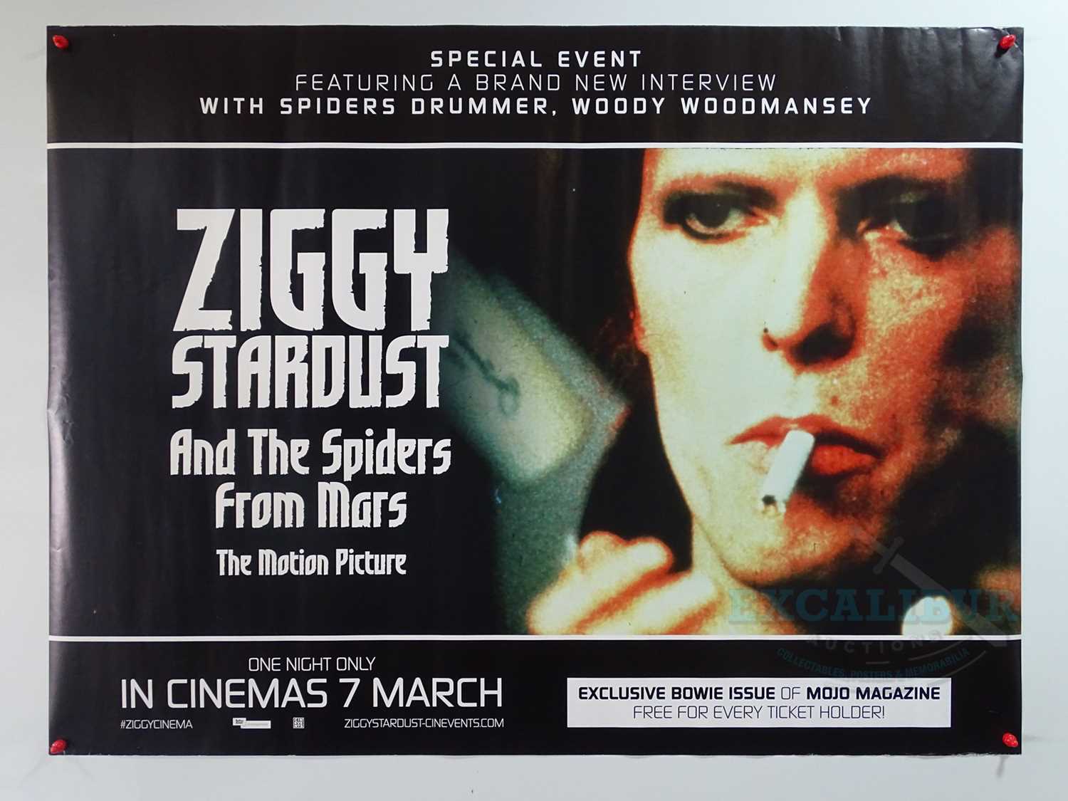 DAVID BOWIE: ZIGGY STARDUST AND THE SPIDERS FROM MARS (1973 - 2017 re-release) - A UK Quad 'One