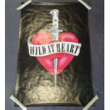 WILD AT HEART (1990) - 60" x 40" bus stop poster with unique design of a ‘dagger stabbing a heart'