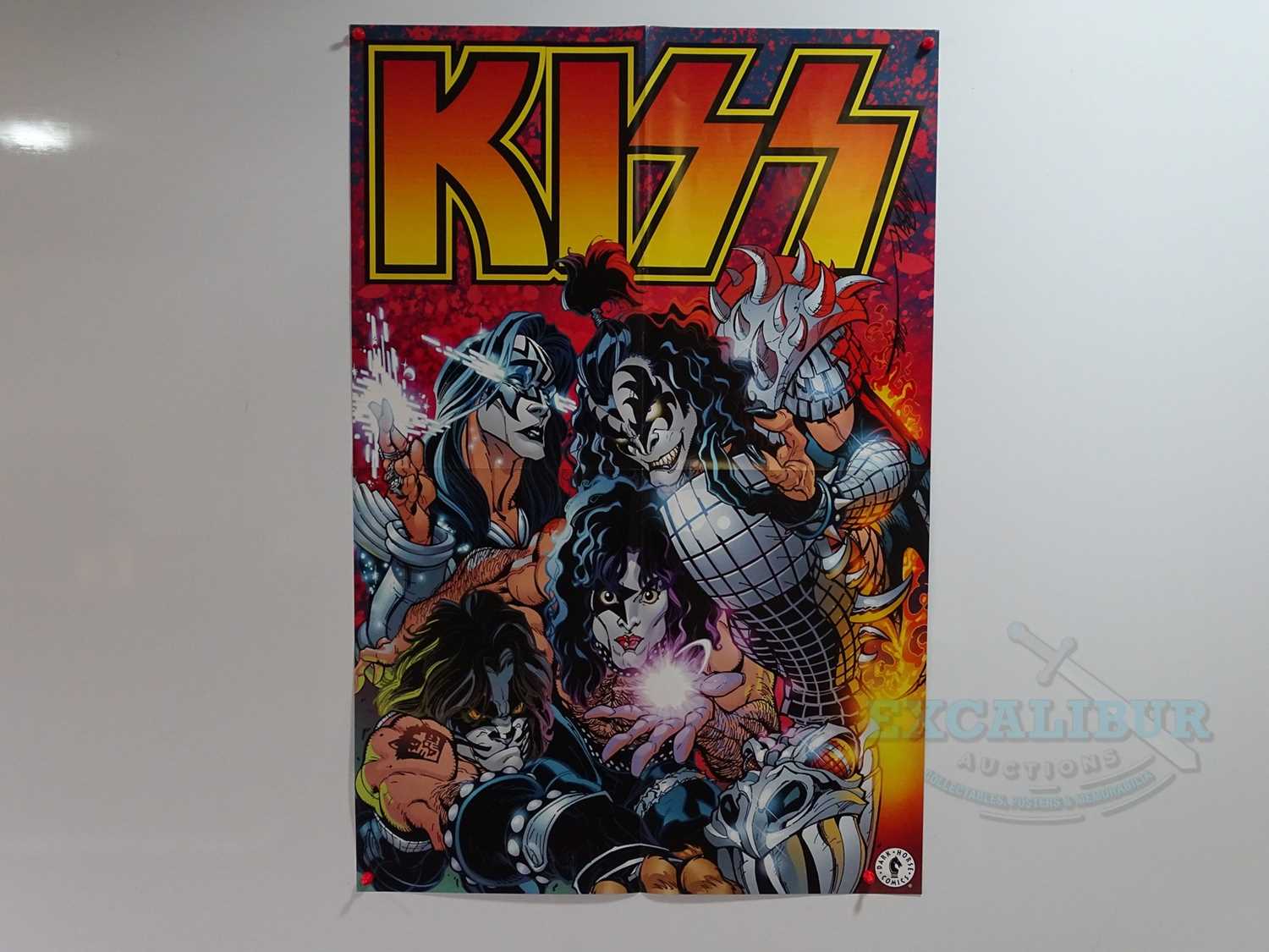 KISS / DARK HORSE COMICS: Original 2002 KISS Dark Horse Comics promotional poster - Art by J Scott