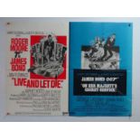 JAMES BOND : LIVE AND LET DIE/ON HER MAJESTY'S SECRET SERVICE (1973) - A UK Quad double bill movie