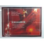 A group of 4 UK Quad film posters comprising the titles EXCALIBUR (1981); SWORD AND THE SORCERER (