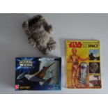 STAR WARS: An AMT Star Wars Naboo fighter kit together with soft toy Ewok and Star Wars question and