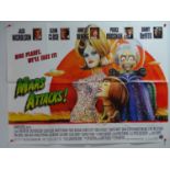 MARS ATTACKS! (1996) - UK Quad Film Poster - TIM BURTON - Philip Castle design - 30" x 40" (76 x