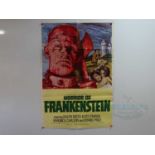 HORROR OF FRANKENSTEIN (1970) - A UK one sheet movie poster for the Hammer Horror film - folded (1