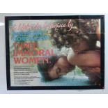 THREE IMMORAL WOMEN (1979) - A UK Quad for the Borowczyk film - folded (1 in lot)