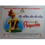 A group of 9 UK Quad film posters to include titles such as THE ADVENTURES OF PINOCCHIO (1996);