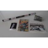 JAMES BOND: A selection of Bond related memorabilia comprising: signed photograph of ROGER MOORE;