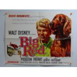 A group of 4 family adventure movie posters comprising BIG RED (1962) half sheet together with one