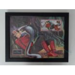 GERRY ANDERSON - A Captain Scarlet signed framed display signed by Gerry Anderson (1 in lot)