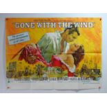 GONE WITH THE WIND (1939 - 1970s release) - A UK Quad movie poster - folded (1 in lot)