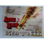 A pair of UK Quad film posters comprising ACES HIGH (1976) and GUNS OF THE MAGNIFICENT SEVEN (