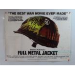 FULL METAL JACKET (1987) - A UK Quad film poster featuring helmet artwork - folded (1 in lot)