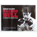 RAGING BULL (1980) - A UK Quad movie poster for the Martin Scorsese film featuring Robert De