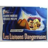 LES LIAISONS DANGEREUSES (1959) - A UK Quad movie poster - many condition issues to include