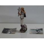 BARBARELLA (1968) - A unique handmade model of Barbarella attached to a crystal by John Pilkington -