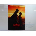 THE BATMAN (2022) - A US one sheet film poster - featuring Robert Pattinson's Batman and Zoe Kravitz