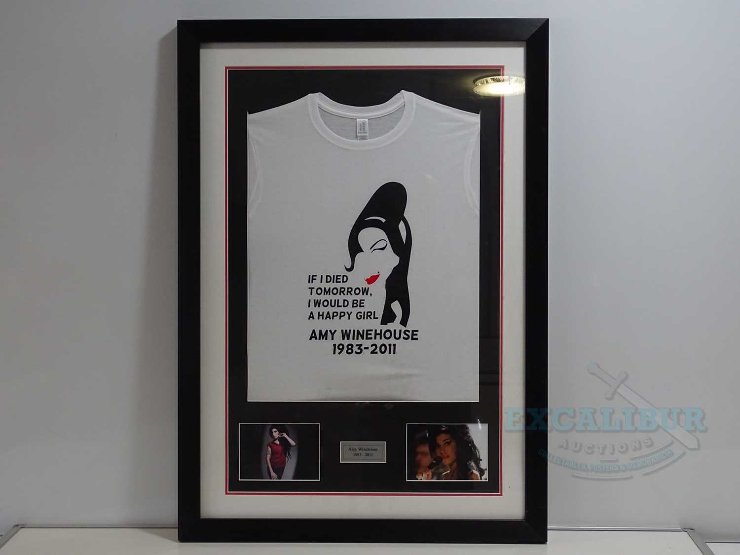 AMY WINEHOUSE - A painted Amy Winehouse portrait on canvas signed 'May '16' together with a framed - Image 2 of 4