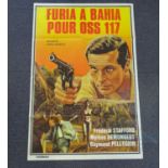 A group of 5 French Grande film posters to include titles such as FURIA A BAHIA POUR OSS 117 (OSS