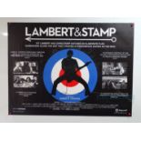 LAMBERT AND STAMP (2014) - A UK Quad for the documentary film about 'The Who' - rolled (1 in lot)