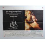 A pair of UK Quad movie posters comprising FIRST LOVE (1977) and THE MONEY PIT (1986) - folded (2 in