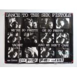 SEX PISTOLS - 2 x commercial posters for 'Pretty Vacant' and 'Who Killed Bambi?' - rolled (2 in