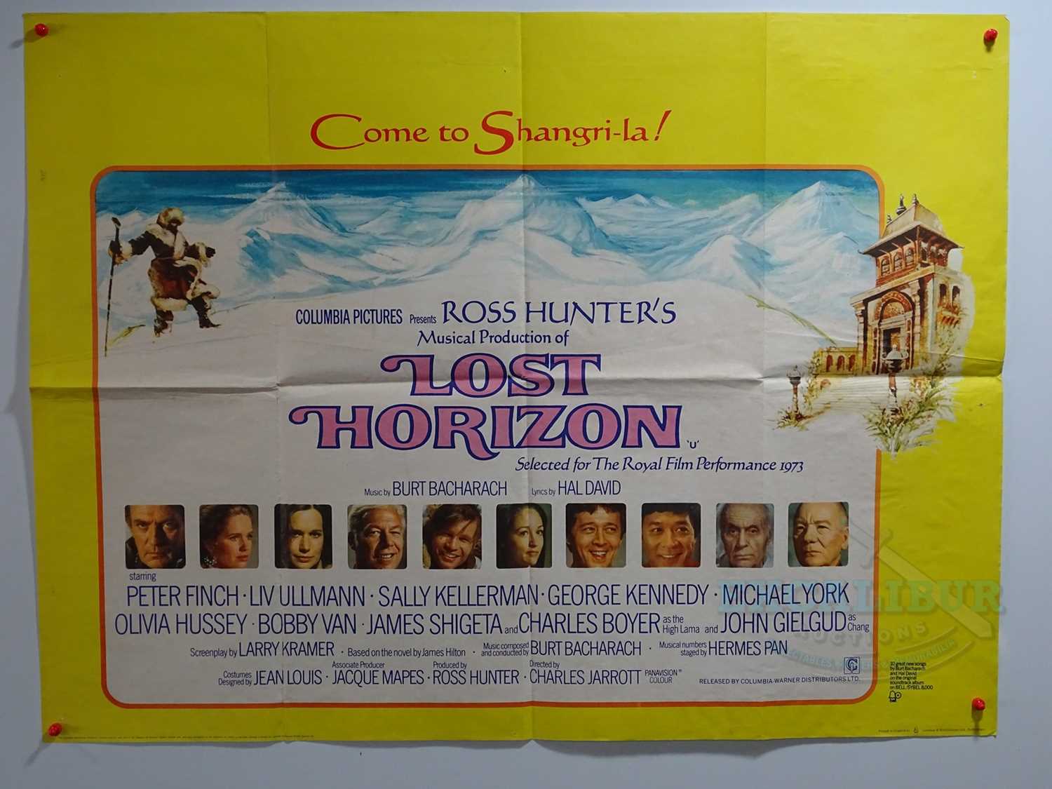 A LOST HORIZON (1973) UK Quad film poster, together with a trade advert from a magazine for Elvis