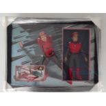 GERRY ANDERSON - A Captain Scarlet signed framed display with figure signed by Gerry Anderson (1