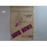 DAVID BOWIE - A rare Italian film poster for the David Bowie concert at the Hammersmith Odeon