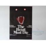 THE BEAST MUST DIE (1974) - A UK one sheet film poster - rolled (1 in lot)