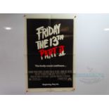 A group of 5 US one sheet horror movie posters comprising the titles FRIDAY THE 13TH PART II (1981);