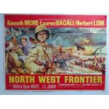 NORTH WEST FRONTIER (1959) - A UK Quad movie poster - tear to the right side, taped with restoration