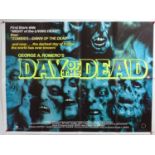 DAY OF THE DEAD (1985) - UK Quad film poster - first release - GEORGE A ROMERO - 'Wall of Zombies'