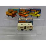 A group of MATCHBOX Superfast cars comprising numbers 54 Mobile Home, 57 Rola-Matics Wild Life