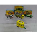 A group of MATCHBOX Superfast cars comprising numbers 11 Scaffolding Truck, 43 Horsebox, 45 Ford