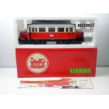 An LGB G scale 2066 'Wismarer' double ended railbus - VG/E with original transfer sheet and