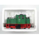 An LGB G scale 2060 Schoema diesel locomotive in green livery numbered 60 - VG in G box