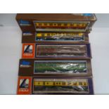 A group of LIMA O gauge Mark 1 passenger coaches in various liveries - G in F/G boxes (5)