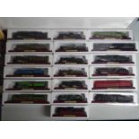 A group of ATLAS EDITIONS HO scale static train models together with some accompanying paperwork -