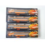 A JOUEF HO gauge 4-car TGV set in original orange/grey SNCF livery - VG in VG separate boxes (4)